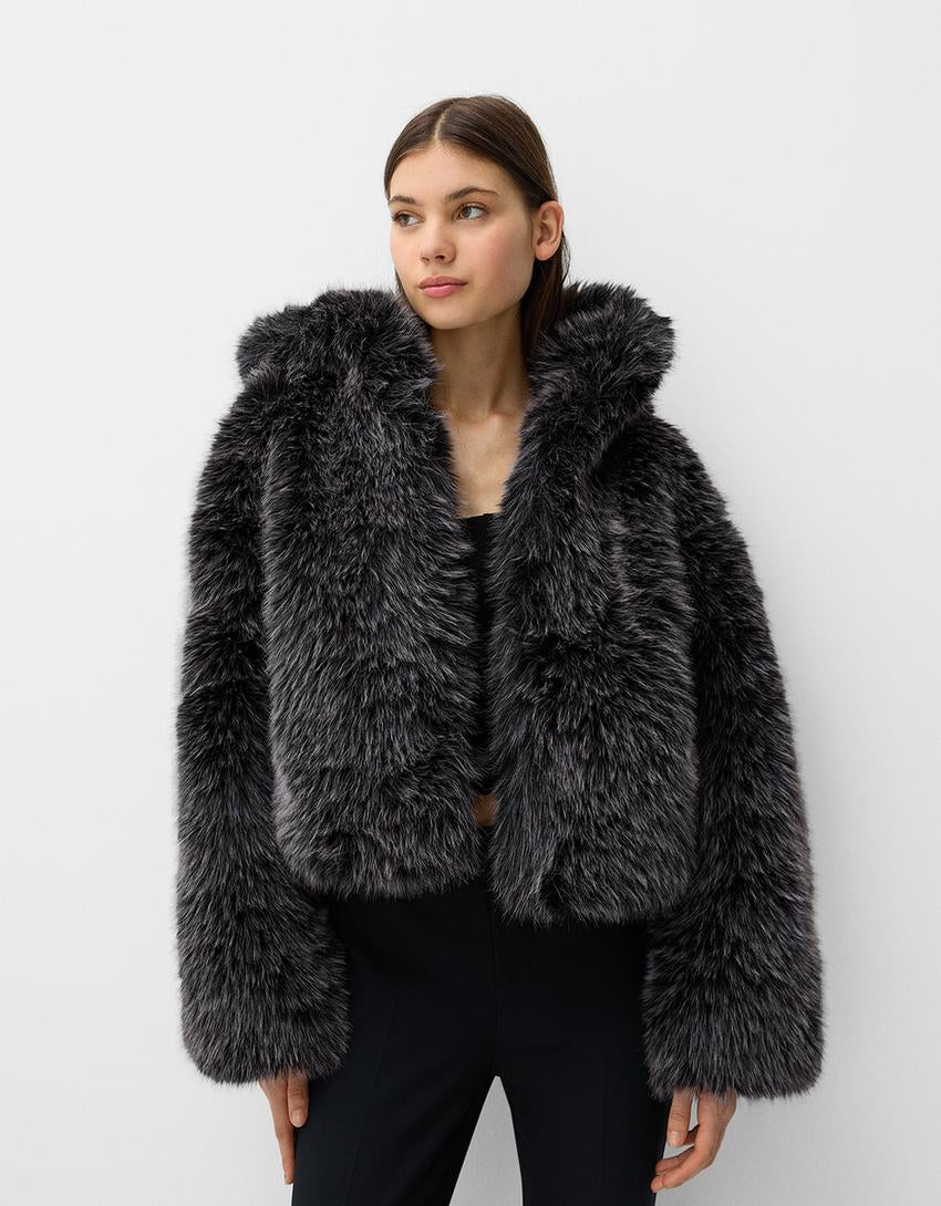 Hooded Fur Jacket