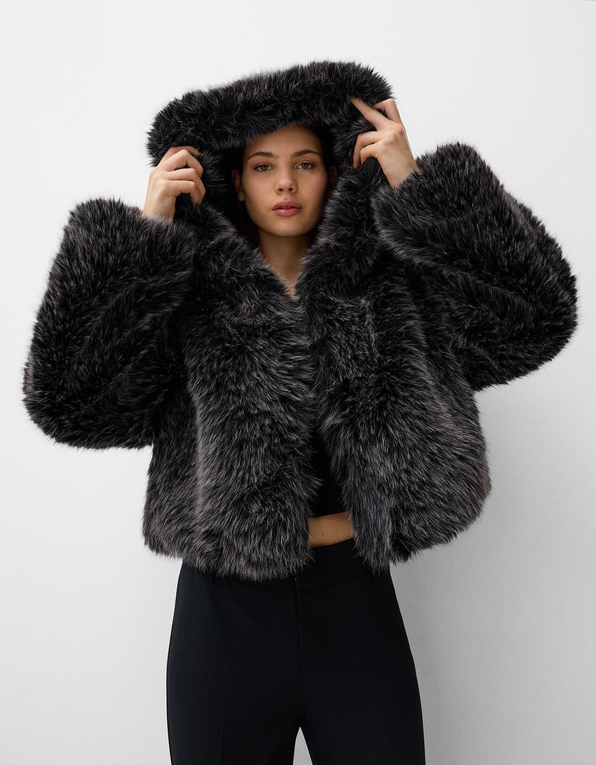 Hooded Fur Jacket